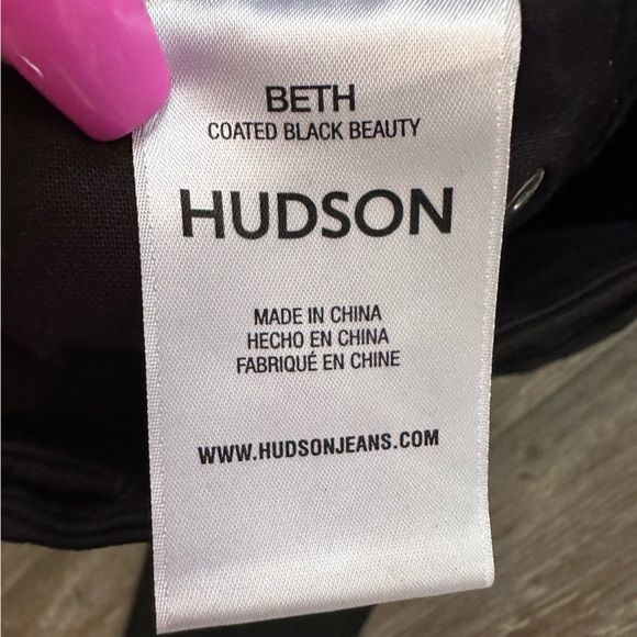 Hudson Jeans Beth Coated Black Beauty Mid-Rise Baby Bootcut Jean - Picture 2 of 13